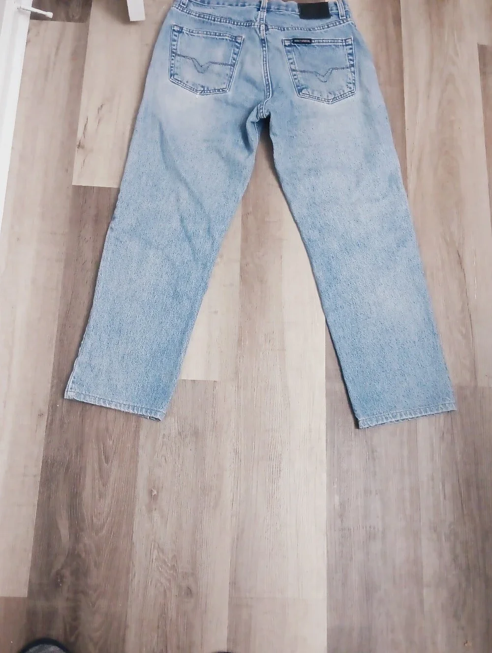Light Blue Vintage Harley Davidson Men's Size 33-30Denim Jeans - Two Pair